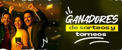 Ganadores de torneos y sorteos promotion banner